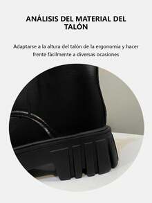 Botas cortas de estilo británico para mujer, Botas de Agujetas para Mujer, Botas Militares de Combate con Cordones para Mujer, Botas de Combate Minimalistas: Con Cremallera Lateral, Hebilla y Cordones Frontales – Ideales para Combinar con Ropa de Otoño - Negro - Ver 10
