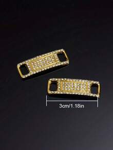 2/4pcs Metal Shoelace Buckle - Hollow Out Zinc Alloy, Synthetic Cubic Zirconia, Unisex Sports Shoes Accessories, Shoe Decoration, Shoe, Spring Summer Picks, Brides Maid Gifts, Room, Bedroom Decor, Bedroom Decor, Beach, Travel, For Men, For Women, Vacation,Cute Stuff - Multicolor - View 4