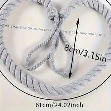 1pc Fabric Door Stopper, Wall Mounted Door & Window Protector With Woven Rope, & Fashionable Home Decor, Cute Design, Soft Material, Suitable For Household Use, Stylish Protector, Durable Structure - Multicolor - View 7