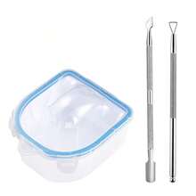 1/2/3 件手指形美甲卸甲碗套装，专业凝胶抛光浸泡碗，带角质层推刀和剥皮器，耐用的沙龙级美甲工具，用于丙烯酸/凝胶去除，非常适合家庭指甲护理和专业沙龙（圣诞节美甲套装、情人节美容礼物） - 彩色 - 查看 10