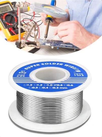 63-37 Tin Lead Rosin Core Solder, 0.6/0.8/1mm Wire For Electrical Soldering Contains 2.5% Flux