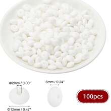 100Pcs Silicone Lentil Beads, 12mm Silicone Beads For Keychain Making Bulk Silicone Abacus Beads For Necklace Bracelet Making And Space Silicone Beads For Pens