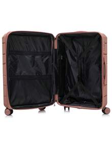 4PCS Carry-On Luggage Sets, Travel Suitcase With Wheels And TSA Custom Lock, PP Hardshell Suitcase, Expandable For More Capacity, Suitable As Gifts For Friends, Durable Luggage Sets For Outdoor Office Back To School College Travel Business Holiday Vacation - Hoa hồng vàng - Xem 9