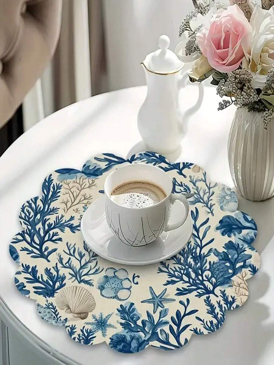 2/4/6/8/10 Stücke Tischsets Ozeanwelt, perfekt für Restaurant und Küchendekoration, Tischakzente