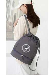 MOCHILA DEPORTIVA UNISEX, BOLSA DE VIAJE IMPERMEBLE MULTIFUNCIONAL - Gris Claro - Ver 2