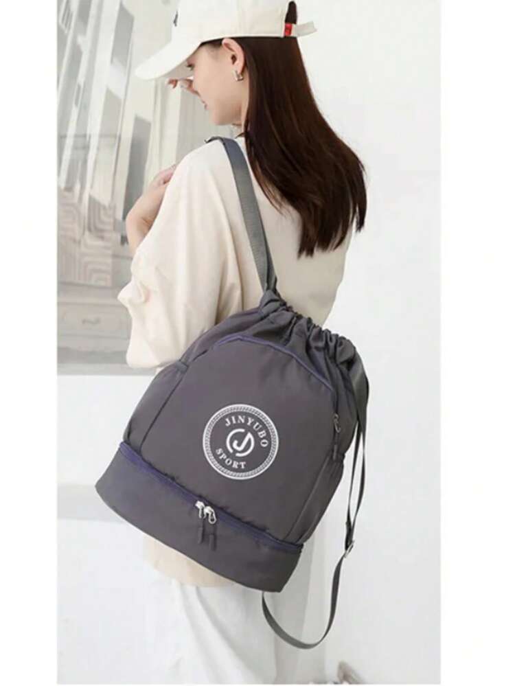 MOCHILA DEPORTIVA UNISEX, BOLSA DE VIAJE IMPERMEBLE MULTIFUNCIONAL - Gris Claro - Añade 2