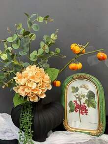 1pc French Style Light Luxury Niche Picture Frames, Classical Carved Retro Resin Picture Frames For Hanging Paintings, Artistic Picture Frames, Tables For Placing Photos, Arched Frames Of Plants And Flowers, American Style Hanging Paintings For Dining Rooms, Living Room Decorations, Bedroom Decorations, Resin Picture Frames For Wall Images, Freely Customizable For DIY Combination