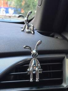2pcs Car Decoration Cute Rabbit Interior Center Console Instrument Panel Screen Decoration Advanced High End Car Decoration Unisex - Rabbit - View 6