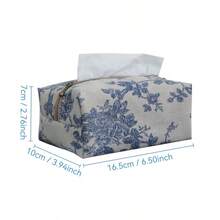 joumoswk Pudełko na chusteczki z tkaniny w stylu vintage, elegancka torebka na chusteczki z kwiatowym wzorem, wielofunkcyjna torba do przechowywania, odpowiednia do samochodu, salonu i sypialni