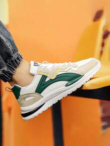 Zapatillas deportivas de hombre, de moda y versátiles, con suela suave y antideslizante.Zapatos deportivos para hombre, adecuados para primavera y otoño, modernos y versátiles, antideslizantes y resistentes al desgaste, el forro interior está hecho de material de malla, cómodo y suave. - Verde - Ver 2