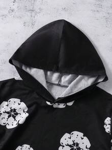 1pc Boys' Street Hip Hop Graphic Print Hoodie Sweatshirt, Autumn/Winter