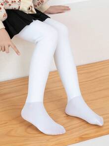 3 件/包 女童/幼儿经典简约休闲保暖内衬厚保暖紧身裤，亲肤柔软时尚百搭打底裤，适合秋冬日常穿着或节日礼物 - 彩色 - 查看 6