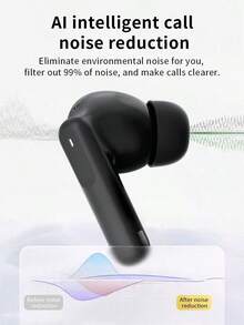 Tai nghe Bluetooth bán nhét tai Lenovo EA220 với tính năng khử tiếng ồn cuộc gọi thông minh bằng AI, âm thanh vòm không gian, Bluetooth V5.4 mới, thời lượng pin 24 giờ và bao bì tại Trung Quốc - đá mặt trăng màu trắng - Xem 3
