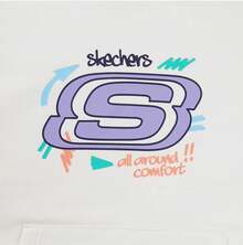 Skechers New Casual Unisex Knitted Hooded Pullover Sweatshirt - White - View 5