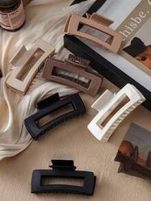 1 件/4 件/8 件柔软硅胶发夹，减震保护夹，适用于度假、旅行、派对、生日、办公室、海滩、发髻发型配件套装发饰秋季爪夹时尚发夹秋季发夹冬季配饰 - 彩色 - 查看 2