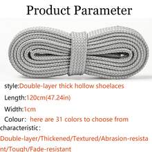 1 对厚扁平镂空彩色鞋带,耐磨,男女通用,适用于运动鞋、休闲鞋、运动鞋、登山靴,长度 120 厘米(约 47.24 英寸),圣诞礼物,红色,31 种颜色可选 - 彩色 - 查看 7