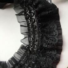 1码黑白褶皱弹力洛丽塔饰边，服装装饰配件，弹力测量值等于 - 彩色 - 查看 8