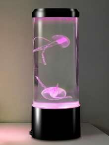 1 件套水母灯，大型圆形 LED 水母灯，变色水族箱灯，USB/电池供电气泡水母夜灯 - 具有生动变色效果的 LED 灯，可用于桌面氛围灯、水母熔岩灯、水母缸灯、助眠夜灯，适用于家庭卧室、房间、办公室 - 变色 LED 水母水族馆氛围灯 - 多色光 - 查看 2