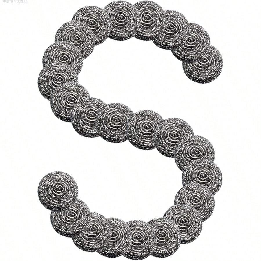 6Pcs Steel Wool Scrubbers - Flexible Scrubber Pads For Cleaning Dishes, Pots, Pans, Grills And Sinks