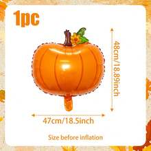 1/3/5pcs Small Flower Pumpkin Foil Balloons, Suitable For Thanksgiving Decor, Harvest Festival Party, Pumpkin Theme Party, Halloween, Autumn Thanksgiving Happy Party, Christening, Autumn Birthday, Wedding