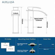 Container Sink Faucet Matte Black, High Waterfall Bathroom Faucet, Single Handle Single Hole Mixing Bowl Faucet With Large Rectangular Nozzle, Bar Sink Faucet, Bathroom Kitchen Items Kitchen Accessories Kitchen Kitchen Tools