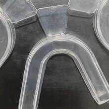 1 pièce Protège-dents de sport, dispositif anti-ronflement, plateau dentaire en silicone, protège-dents, Taekwondo Sanda, équipement de protection pour la boxe - Bleu azur - Voir 7