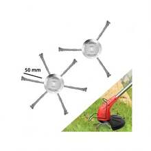 Universal 3/6 Blade Wire Trimmer Head – Electric Tool Accessory For Garden/Sidewalk/Pavement Cleaning & Lawn Mower Edging - 1Pcs (six blades) - View 3