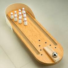 2025 New Fingertip Bowling Challenge: Mini Wooden Brain Teaser, Portable DIY Marble Maze – STEM Educational Fidget Toy For Indoor/Outdoor Party & Stress Relief2025