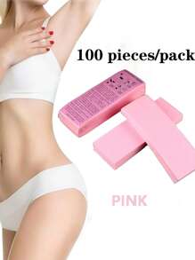 100片/80片/50片男女通用脱毛蜡纸，脱毛配件，需配合脱毛蜡使用！（不含蜡）脱毛蜡纸配件，一次性专业沙龙脱毛蜡纸，理发店、美容院、旅行必备脱毛产品及配件/一次性无纺布脱毛蜡纸，脱毛配件 脱毛蜡纸