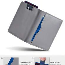 Titanium Gray - Blocking Genuine Leather Thin Minimalist Front Pocket Wallet - Titanium Gray - 查看 2