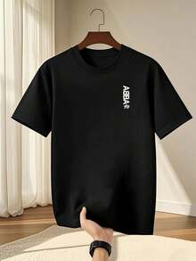 T-shirt con ritratto di musica da band, maglietta da uomo con stampa fronte-retro, alla moda, casual, scollo tondo, 220 g/m2, puro cotone (1 pezzo)