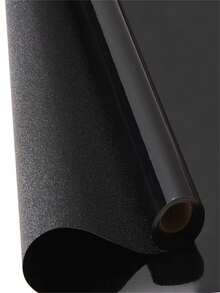 1卷装，宽度可选30/45/60/90厘米，静电吸附式全遮光窗膜，保护隐私，遮光隔热，黑色窗帘，100%遮光，无需胶水 - 彩色 - 查看 1