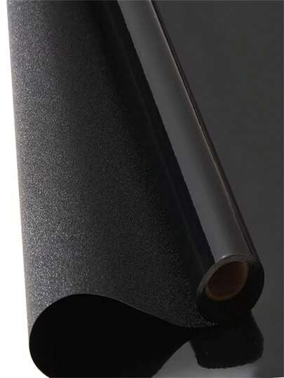 1Roll Width 30/45/60/90 Cm Static Cling Total Blackout Window Film Privacy Room Darkening Window Tint Black Window Cover 100% Light Blocking No Glue