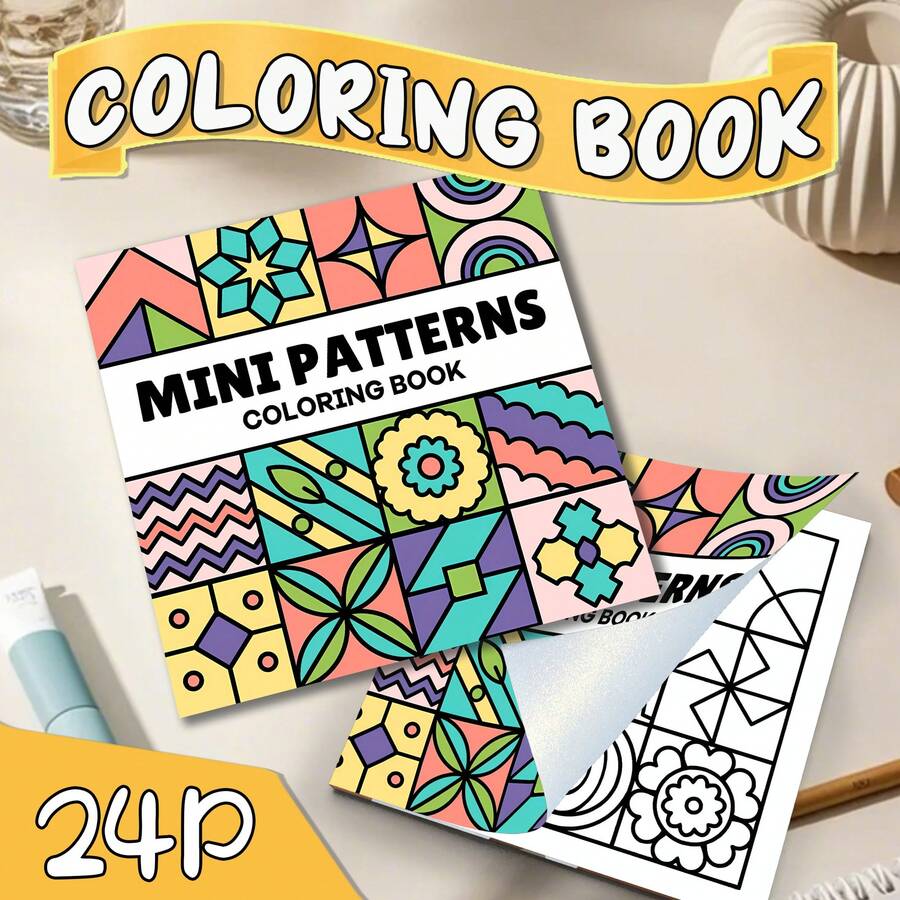 GDTME Libro nuevo (original) de 1 libro, 24 páginas de papel perlado Libro de colorear de lujo para adultos para relajación en 2025, decoración de habitaciones, con patrones para aliviar el estrés, incluye varios patrones adecuados para aliviar el estrés