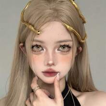 波点万圣节锌合金盘蛇项链，个性开放式设计蛇骨颈链，男女夸张头饰，欧美风格