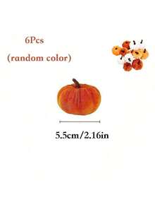 6 bucăți - Decorațiuni de dovleci din spumă de catifea artificială, Decorațiuni de dovleci de toamnă pentru casă, Dovleci falși asortați din catifea, Decor de masă artificial de toamnă, Ziua Recunoștinței reutilizabil, Centru de masă de toamnă, Dovleac artizanal din catifea pentru casă de toamnă, Recoltă de Ziua Recunoștinței decorativă, Centru de masă, Decorațiuni de Halloween