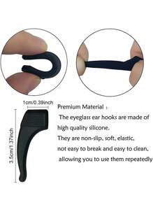 5/10pcs Silicone Ear Hook Anti-Slip Glasses Leg Ear Sleeve Bracket Fastener Fashion Glasses Accessories Grip Anti-Fall Eyewear Holder Body Care For Travel,Outdoor,Sport,Office,School,Belt,Glasses