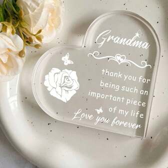 Centerpieces Grandma Thank You Gift - Unique Home Decor, Cute Desk Decor, Office Decor For Women, Room Decor For Women, Mother's Day Gifts, Birthday Gifts For Grandma - Aesthetic And Heart - Felt Decor Piece For Any Home Or Office Space.