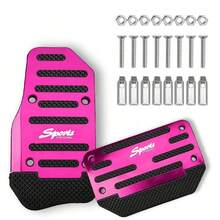 2 件装防滑汽车踏板套装 - 合金刹车、油门、离合器踏板 - 适用于汽车、SUV、ATV - 自动变速箱更换套件、防滑橡胶脚板、耐用脚踏板|人体工程学脚踏板|耐用脚踏板 - 均碼 - 查看 10