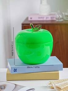 1 szt. Dekoracyjny słoik/pojemnik do przechowywania w kształcie jabłka, taca do serwowania przekąsek/ciasteczek/owoców, odpowiedni na święta, imprezy, wystrój domu - Wielokolorowe - Zobacz 12