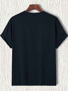 T-shirt sport casual pour hommes - Col rond, lavable en machine - Parfait pour l'ete - nero - Visualizzare 3
