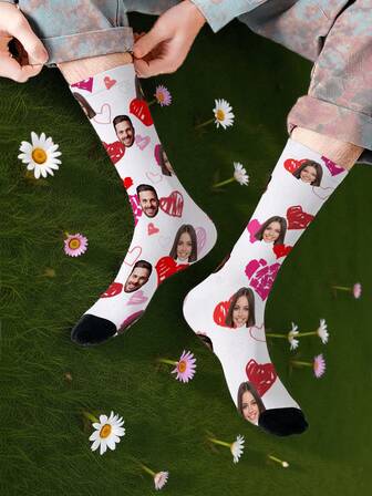 1 Pair Custom Face Socks, Custom Photo Sock, Custom Printed Socks, Personalized Funny Face Socks, Custom Picture Socks, Put Any Face On The Socks, Anniversary Gift, Valentine Gift, Birthday Gift, Wedding Gift, Mother's Day Gift, Father's Day Gift, Best Friend Gift, Gift For Mom/Dad, Gift For Girlfriend/Boyfriend,