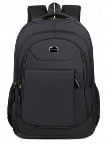 Mochila de gran capacidad, mochila de viaje de trabajo, para hombres, mochila escolar de gran capacidad, bolso para hombres, mochila de escuela secundaria, mochila escolar - Negro 62515-1 - Ver 9