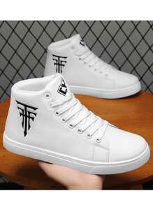 Men's Minimalist Low-Top Skateboard Shoes, Comfortable Non-Slip Casual Durable Thick-Soled Sneakers, Plus Size White Shoes Suitable For Men's Daily And Outdoor Activities 2000s Style Valentine's Day Ideas