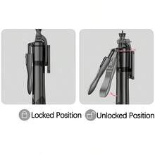 Lenovo H18L 自拍棒 1.8米航空級鋁合金伸縮桿 穩拍手柄防手震設計 三腳架+手持雙模式 直播/合照多場景適用 黑色尊享款 - 黑色尊享款 - 查看 4