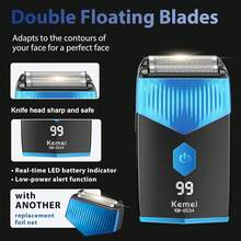 Kemei KM - 8534 4 件男士美容套装 - USB 充电理发器、电动剃须刀、精准修剪器、胡须造型工具和无线鼻毛修剪器 | 无线设计 | [夏季美容] 生日/节日/周年纪念日的完美礼物（丈夫、儿子、伴侣、朋友） - 彩色 - 查看 7