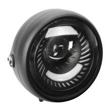 Universal 6.5 Inch 12V Motorcycle LED Headlight With High And Low Beam. - Black - View 3