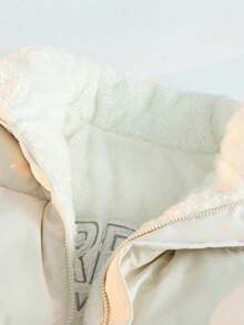 1 件男士冬季新款运动夹克，可翻转立领保暖内衬加厚保暖外套 - 白色 - 查看 4