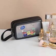 3pcs SpongeBob Pattern Waterproof Travel Toiletry Bag, Cartoon Patrick Star Portable Large Capacity Cosmetic Bag, Suitable For Storing Cosmetics And Travel Essentials - Can Be Used As Travel Organizer, Makeup Bag, Cosmetic Storage Bag, Holiday Organizer, Large Capacity Cosmetic Box, Ideal For Storing Lipstick, Makeup Brushes, Skincare, Phones, Coins And Small Items, Great For Home, Gifts, Vacation And Holidays (Halloween, Christmas) Make Up Bag - Multicolor - View 13