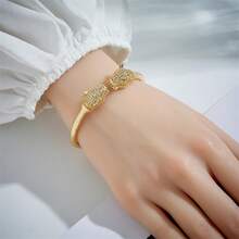 سوار برأس نمر ذهبي، مجوهرات أنيقة متعددة الاستخدامات هدية للنساء في الحفلات، بطراز الهيب هوب الشخصي والأزياء الحيوانية